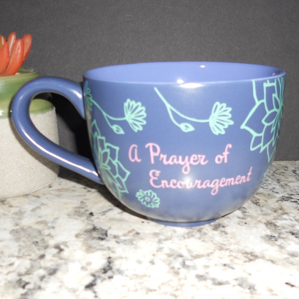 Abbey Press Blue Coffee/Tea Mug A Prayer of Encouragement Psalm 31:24